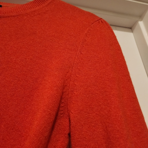Banana Republic Italian Merino Wool Blend Sweater Orange Preppy Outdoors XS - Picture 4 of 13